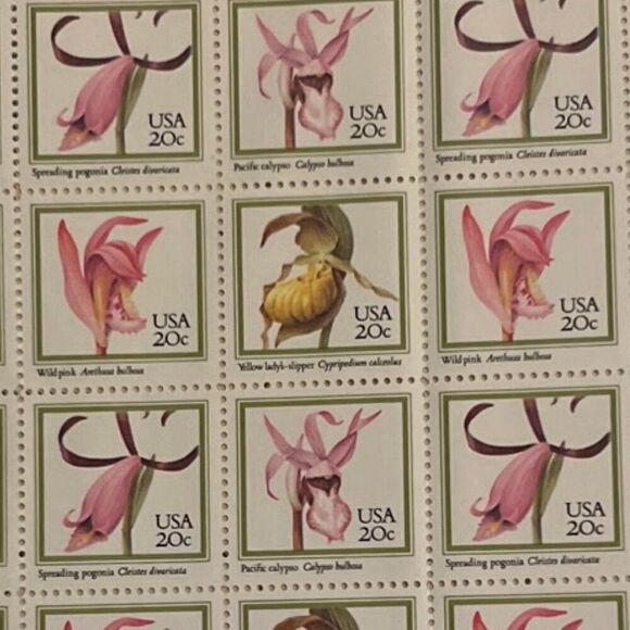 Scott #2076-2079 Orchids UNUSED Stamp Sheet of 48 - Picture 1 of 2